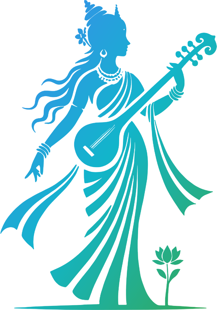 Sarasvatī playing the vīṇā